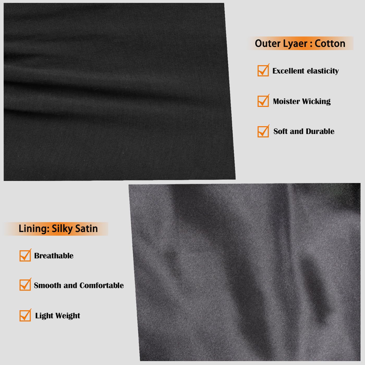 1/2 Pack Satin Lined Turban Durag for Men & Women - Pre-Tied Skull Cap with Tassels, Vintage Twist Beanie & Sleeping Bonnet Hair Cover