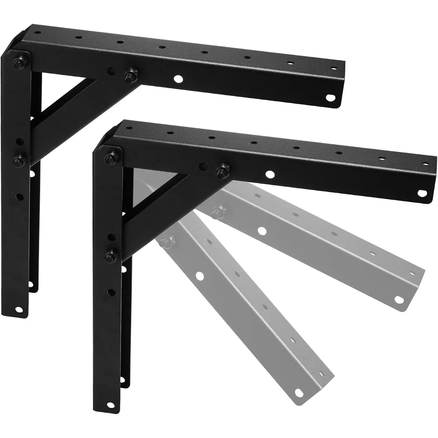 Duty Adjustable Angle Bracket for Wall Mount, Roof Mount, Foldable Hinge Bracket, Truss and Frame for Solar Panel Stand, Awning Roof, Commercial Sign, Table Shelf Support