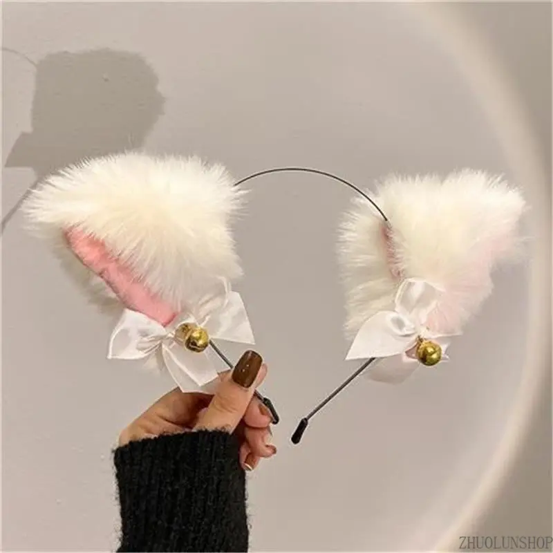 Cute Fluffy Fox & Cat Ear Headbands for Women, Soft Plush Foldable Animal Ear Hair Accessories, Versatile Cosplay Costume Headwear, Sweet Daily Party Photo Prop Hair Decor