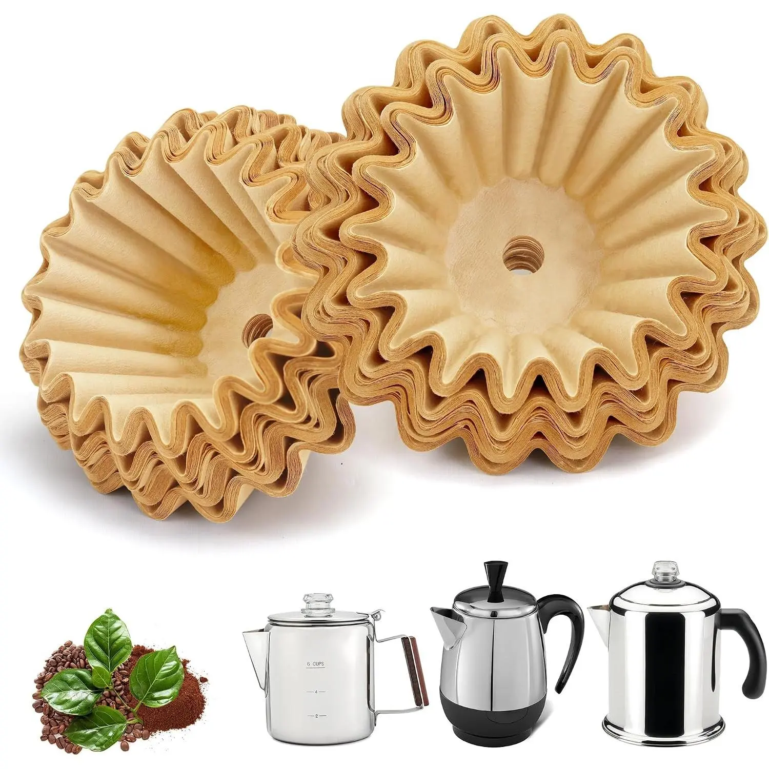 150 count Perforated Coffee Filters for  Coffee Percolator 4 Cup | Percolator Coffee Filters for Coletti 6 Cup,  6 Cup, Prevention Coffee Grounds at Pot Bottom