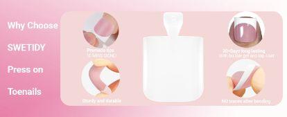 150-Pack French Press-On Toes - Pre-Designed Square Soft Gel Wide Toe Nail Extensions,Gifts for girls,Berry Pink Full-Cover Acrylic DIY Kit with 15 Sizes 150-Pack French Press-On Toes - Pre-Designed Square Soft Gel Wide Toe Nail Extensions,Gifts for girls,Berry Pink Full-Cover Acrylic DIY Kit with 15 Sizes
