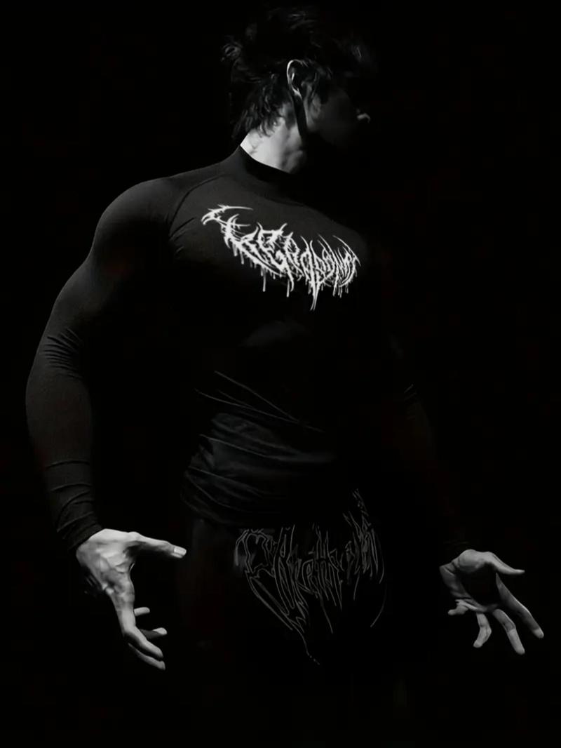 Men's Regular Fit Sports Tee, Quick Drying Breathable Long Sleeve T-shirt, Casual Sporty Top for Gym Running Hiking, Athletic Sports Clothing