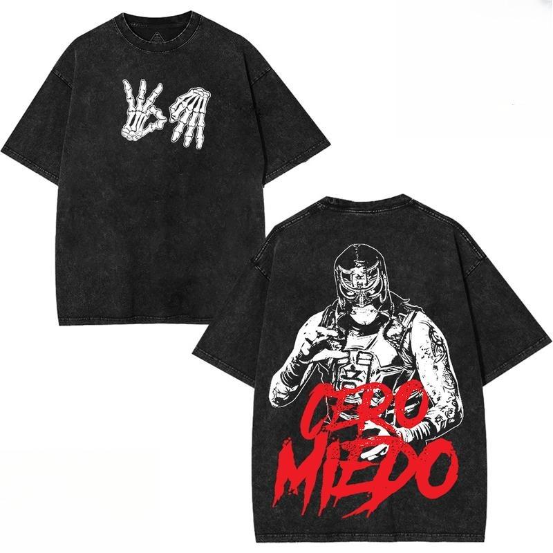 Penta El Zero Miedo Wrestling T-Shirt Lucha Libre Graphic Tee Unisex AEW Fan Merch Streetwear Retro Casual Cotton Tee Soft Comfortable Daily Outfit Gift for Wrestling Fans