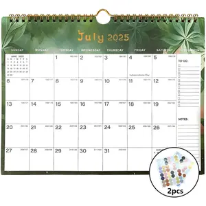 Calendar 2025-2026 - Durable Thick Paper, Includes July 2025 to December 2026, 11 x 8.5 Inches for  & Office Planning With Holiday Marking Stickers (A)