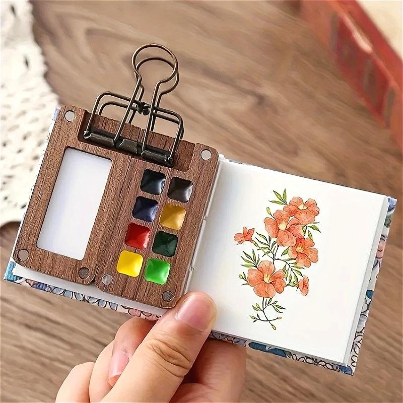 Copper brown watercolor palette set