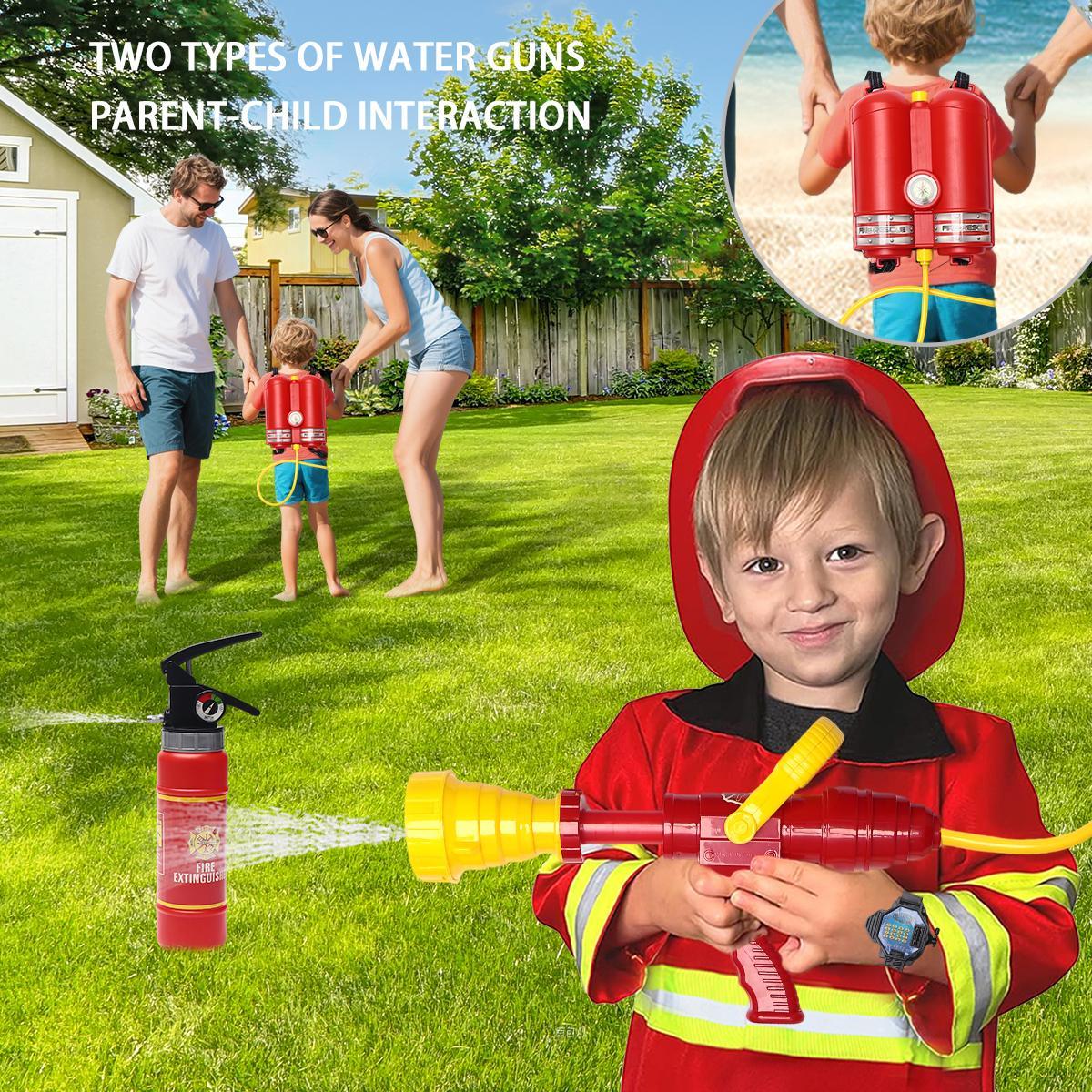 Kids Firefighter Costume Set, Firefighter Accessories, Reflective Jacket Dress Up Role Play, Career Experience Cosplay Props, Christmas Birthday Gift for Ages 3+