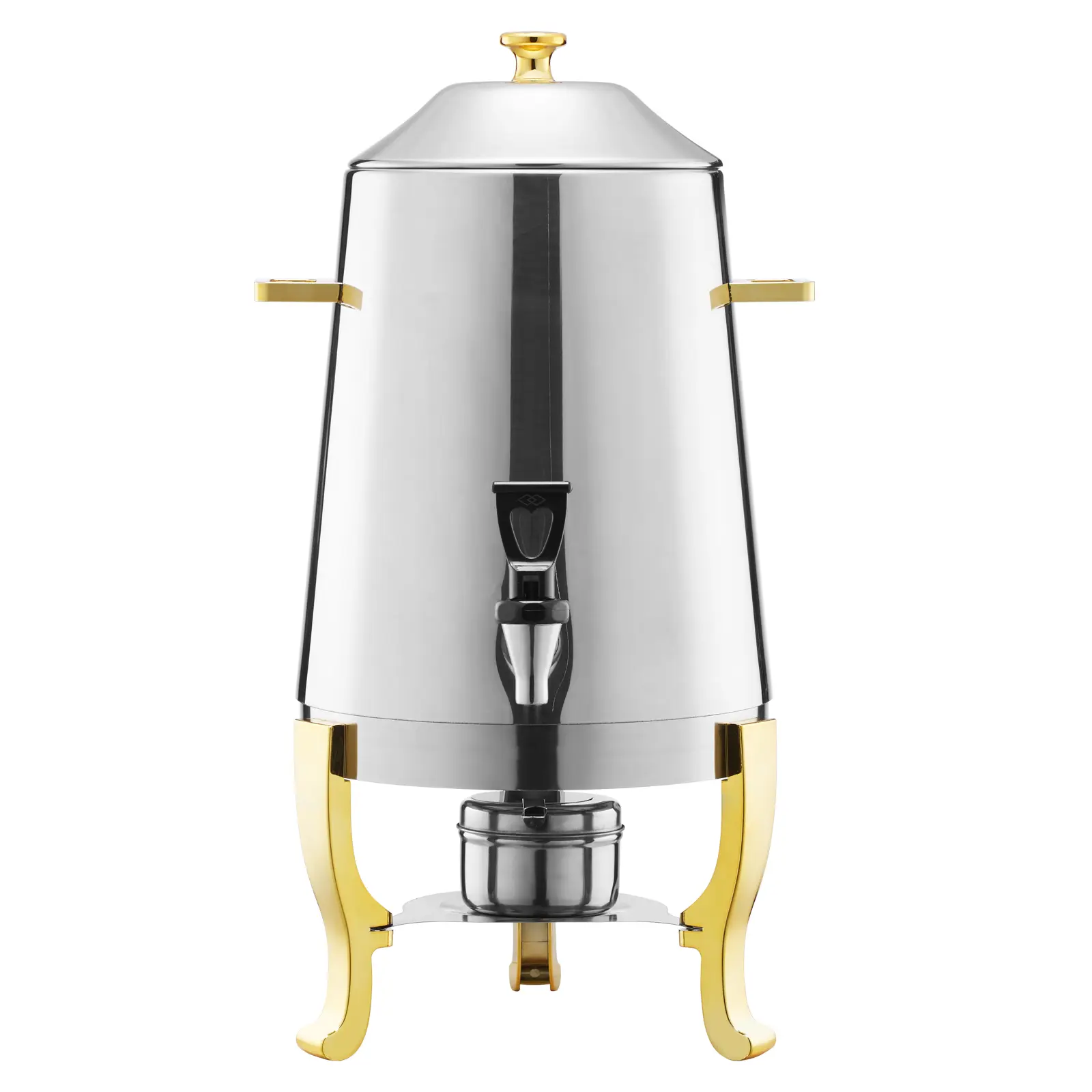 Stainless Steel Beverage Dispenser, Stainless Steel + PA + Zinc Alloy Construction, No Drip Spigot, Easy to Use