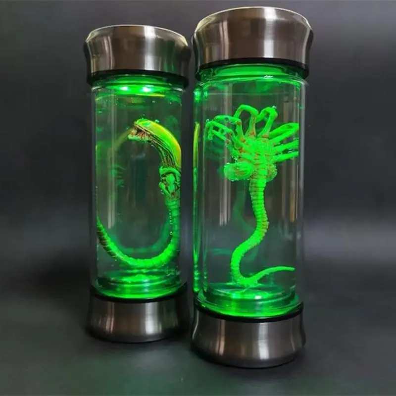 Xenomorph Specimen Glass Jar with Alien Facehugger Embryo - Movie Prop Replica Home Decor Desktop Crafts Sculpture