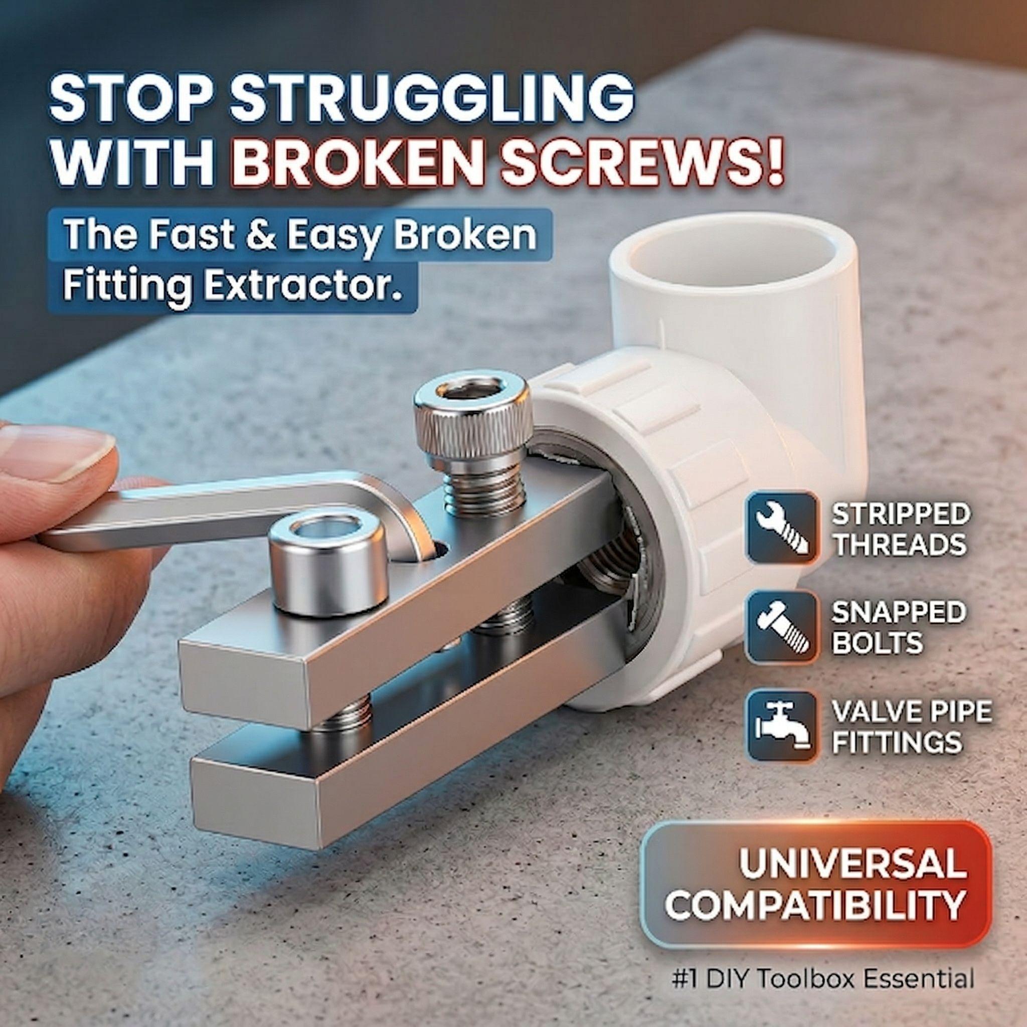 Tap Extractor Tool for Broken Screw and Pipe, Multi-functional Right Left Hand Thread Remover, New Design for Home Plumbing Repair