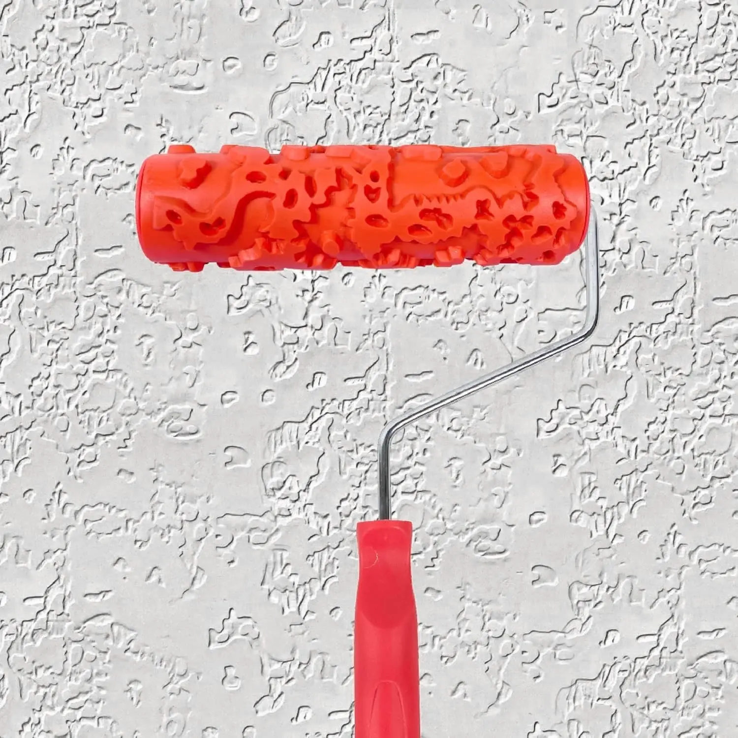 7"DIY Patterned Paint Roller | Decorative Art Texture Roller | Embossing Texture Rubber Roller Painting Supplies | Pattern Art Texture Tools for Household Wall Painting (BK323R)