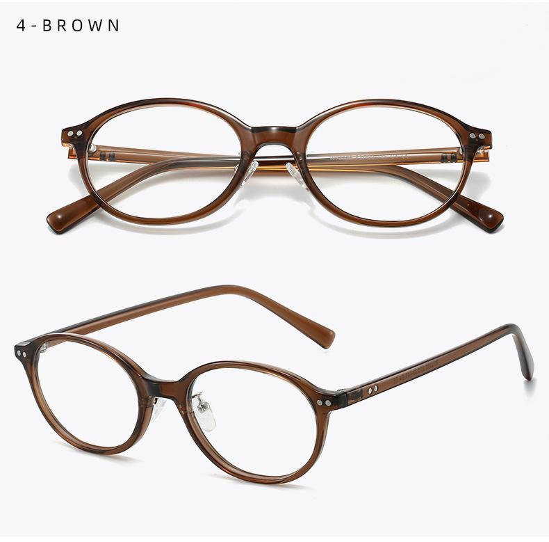 2026 New Oval Glasses Frame TR90 Anti Blue Light GlassesLeopard Small Size Korean Styles Ins Fashion Eyeglasses Frames