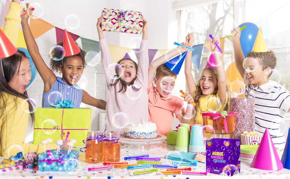 Easter Basket Goodie Bag Stuffer Fillers for Kids, 32 Pack Mini Bubble Wand Toys Gifts for Toddlers, Small Spring Birthday Camping Party Favor Supplies, Classroom School Stuff Prize Treats Non Candy