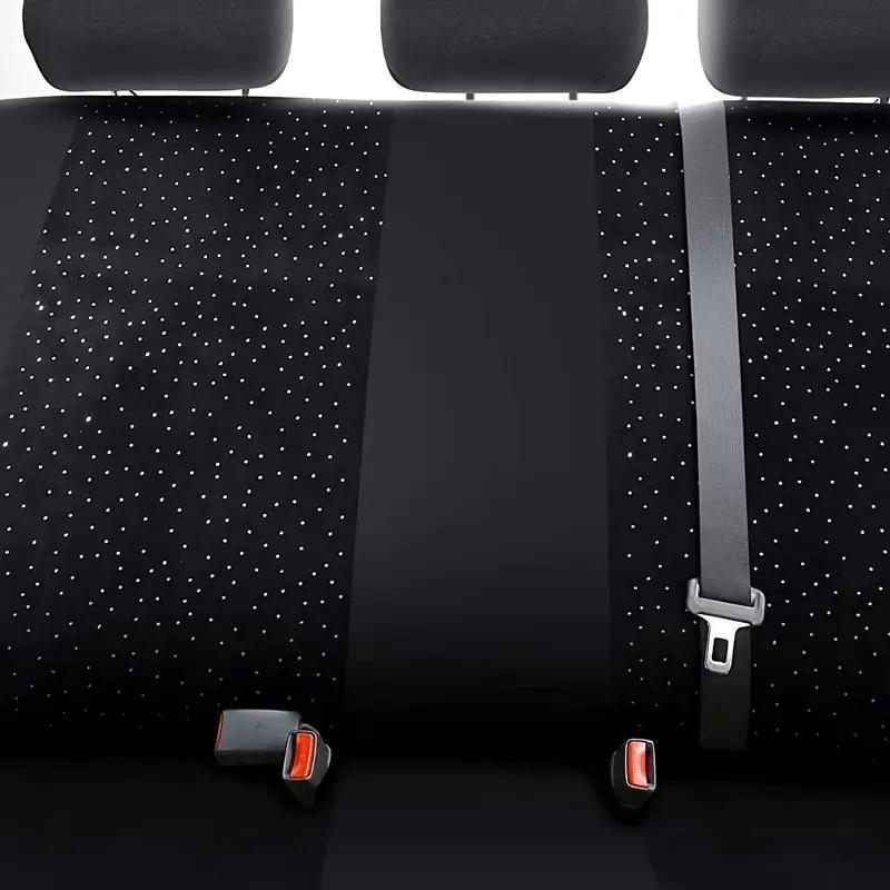 Diamond Black Car Seat Covers 9PCS 5 Seater Breathable Polyester All Season Comfort Stylish Design for Cars SUVs Trucks