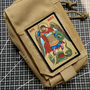 Archangel Michael Tactical Patches Funny Hook&Loop Patch Military Army Morale Badge Armband Backpack Stickers Patch Design