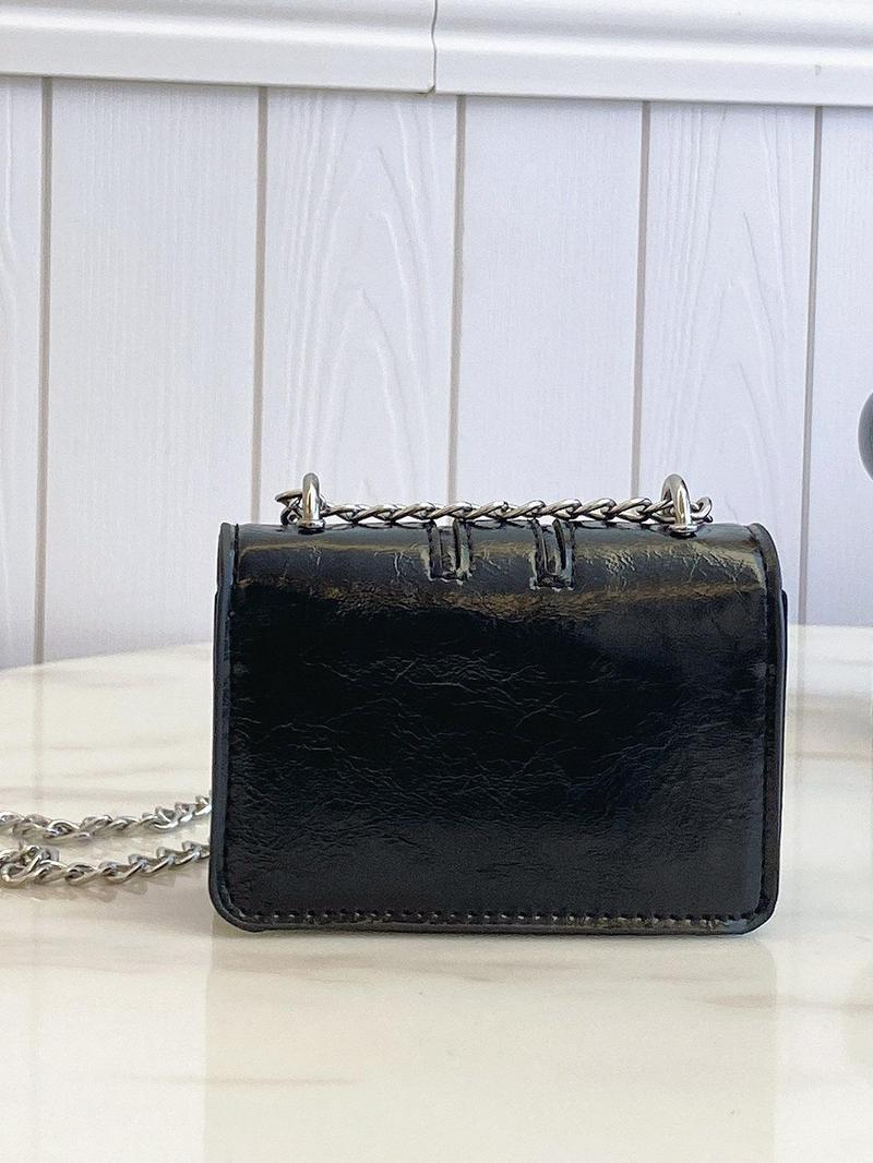 Women's Cute Bowknot Decor Crossbody Bag, Fashionable PU Leather Chain Strap Shoulder Bag for Daily Used, Casual Trendy Versatile High-quality Daily Commuting Bag, Fashionable Versatile Purse