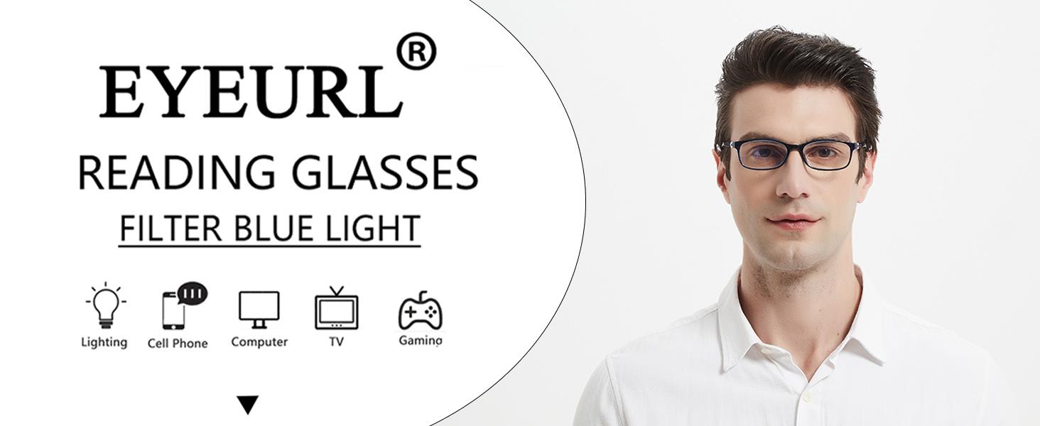 Blue Light Blocking Readers for Women - 2 Pair Ladies Computer Reading Glasses +1.25 Stylish Rectangular Frames Blue Ray Eyeglasses