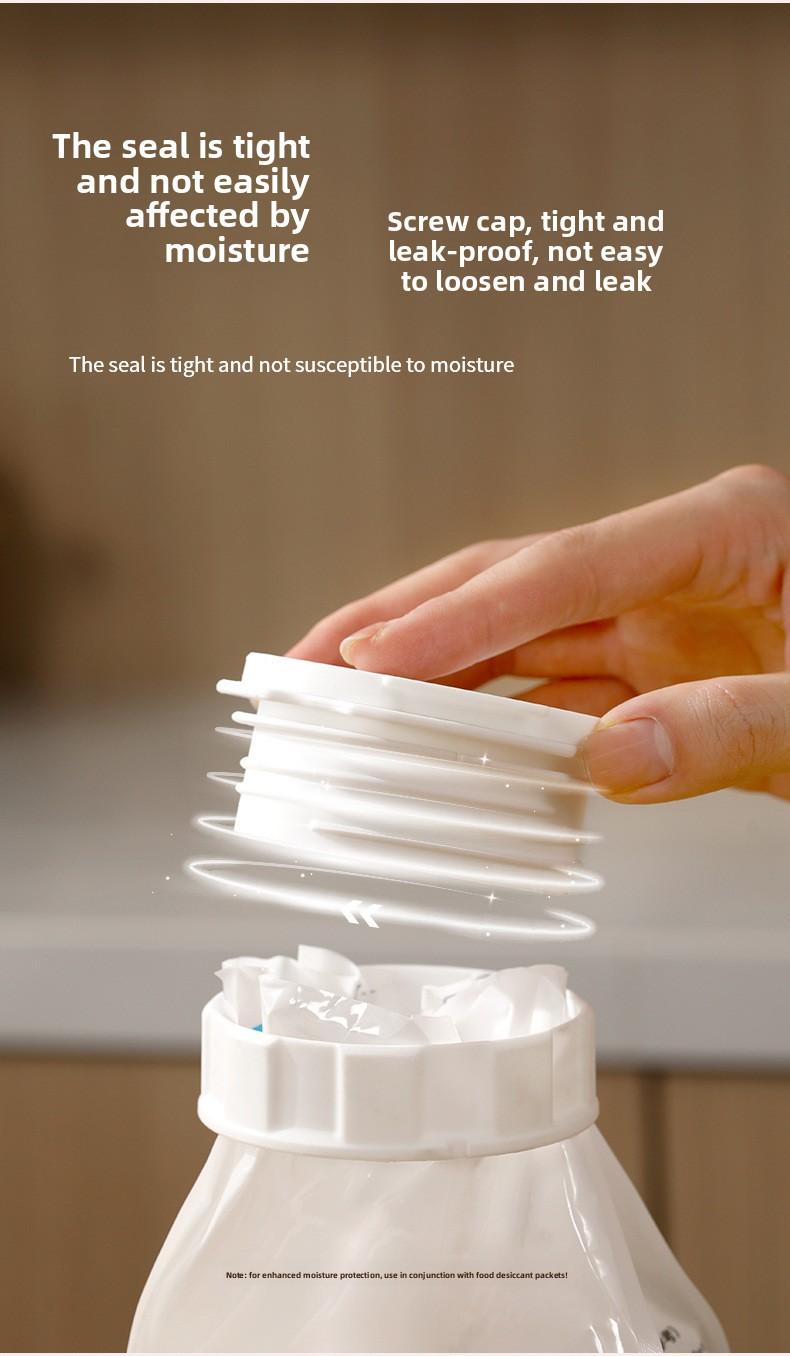 FaSoLa Kitchen Double-Opening Spout Moisture-Proof Sealing Lid for Oatmeal and Flour, Food Preservation Sealing Cover for Bagged Foods