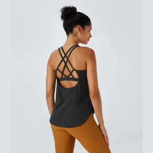 Halara UltraSculpt™ Round Neck Curved Hem Workout Tank Top