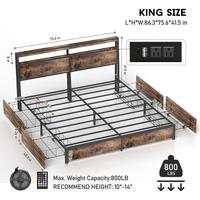 Vintage Brown & 4 Drawers