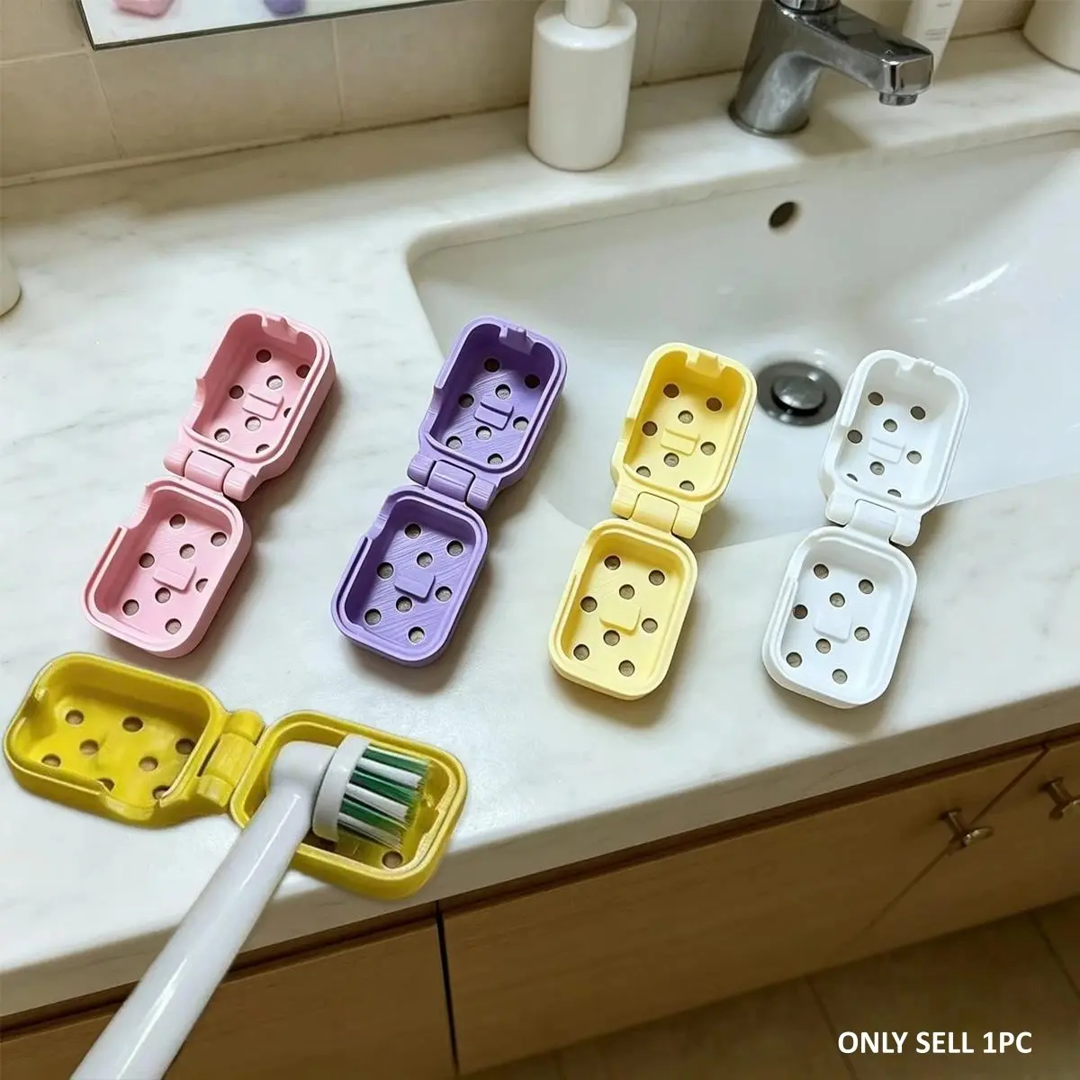 Electric Toothbrush Head Cover: Sonic Toothbrush Cap Travel Protector Plastic Brush Storage Pod Protection Clip Case Toothbrush Box