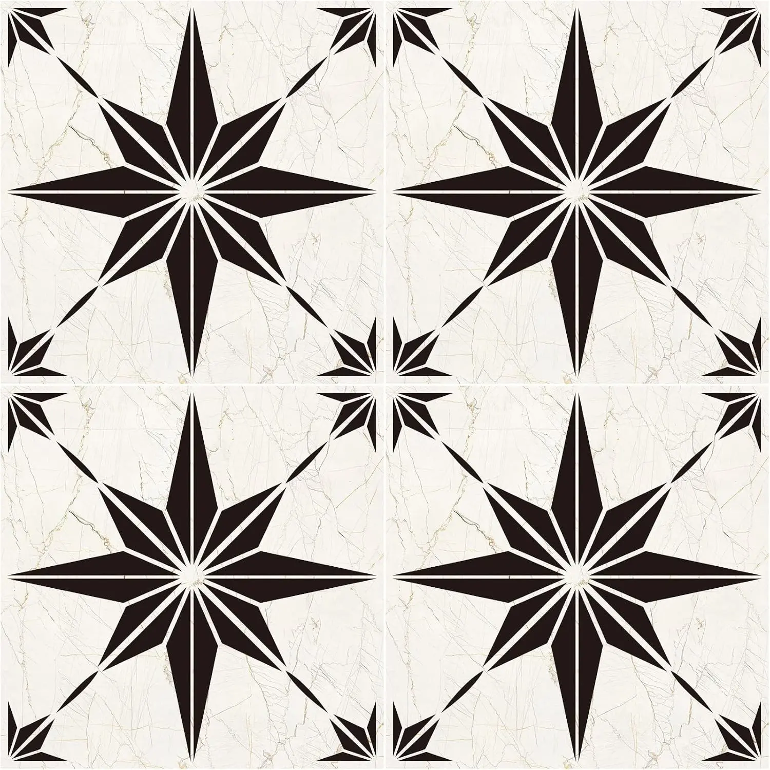 Star Floor Stencil,Wall Stencil,Tile Stencil,Floor Stencils for Painting Floors 12x12,Reusable Wall Stencil for Painting Large Pattern Set of 4