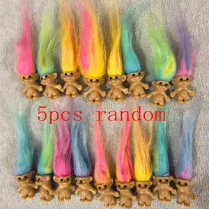 5pcs Cartoon Figurines, Vintage Lucky Decorations, Ornaments, Colorful Cute Collectibles, School Projects, Art Crafts, Party Gifts, Holiday Gifts, Birthday Gifts