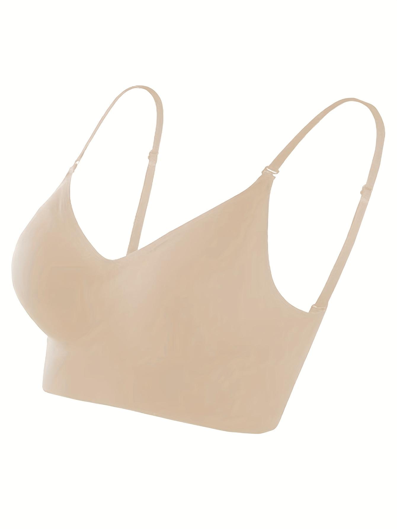 1-Pack Multi-Style Backless Bra for Women with Small Chests, Push-Up U-Shaped and X-Shaped Backless Design, Detachable Straps, Seamless