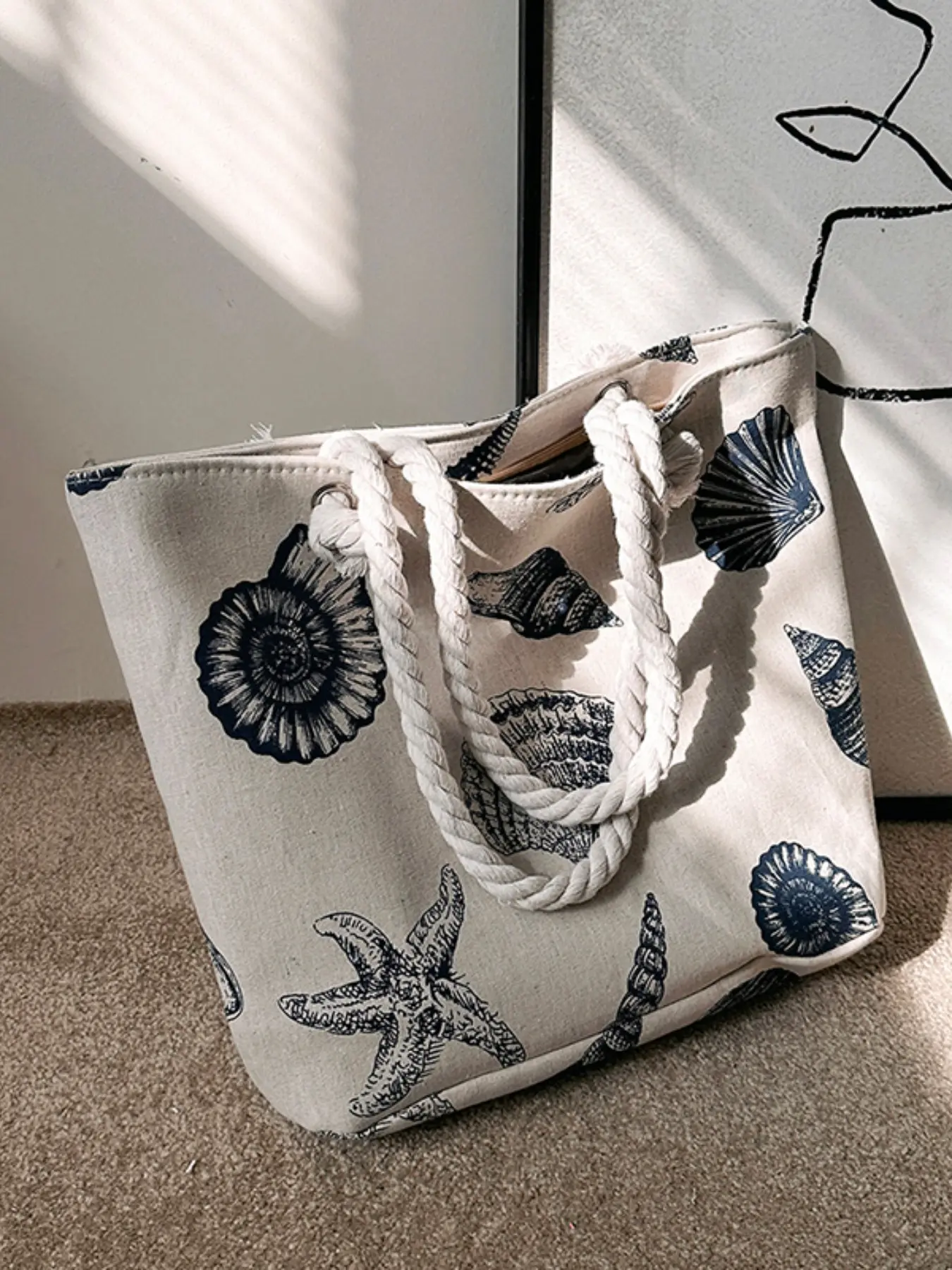 Fashion Large Capacity Tote Bag with Banana Pattern, Portable Shoulder Bag for Teen Girls, College Students, Office Workers