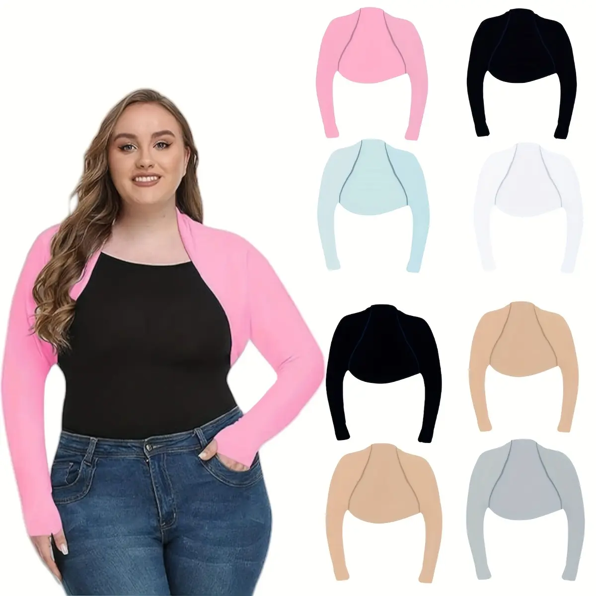 2pcs Cooling Shawl Arm Sleeves, Plus Size Advanced Cooling Shawl Arm Sleeves, Breathable Outdoor for Women