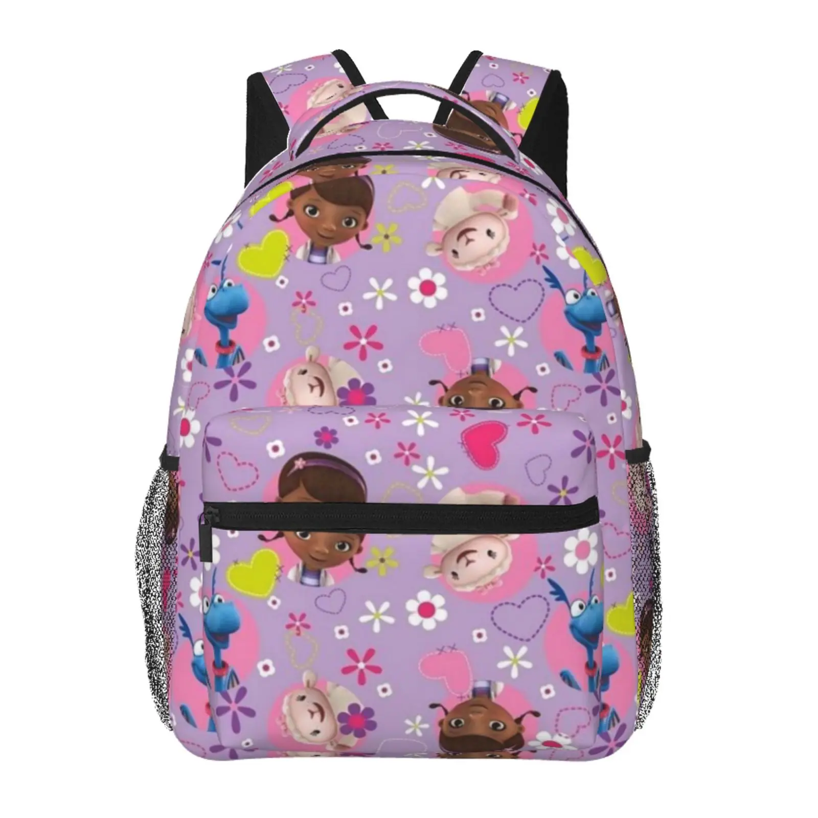 Anime Backpack Doc Mcstuffins3 School bag Cute Girls Boys Teens Backpacks Kawaii Kids Lightweight backpack with adjustable straps Bookbag with for office travel bag