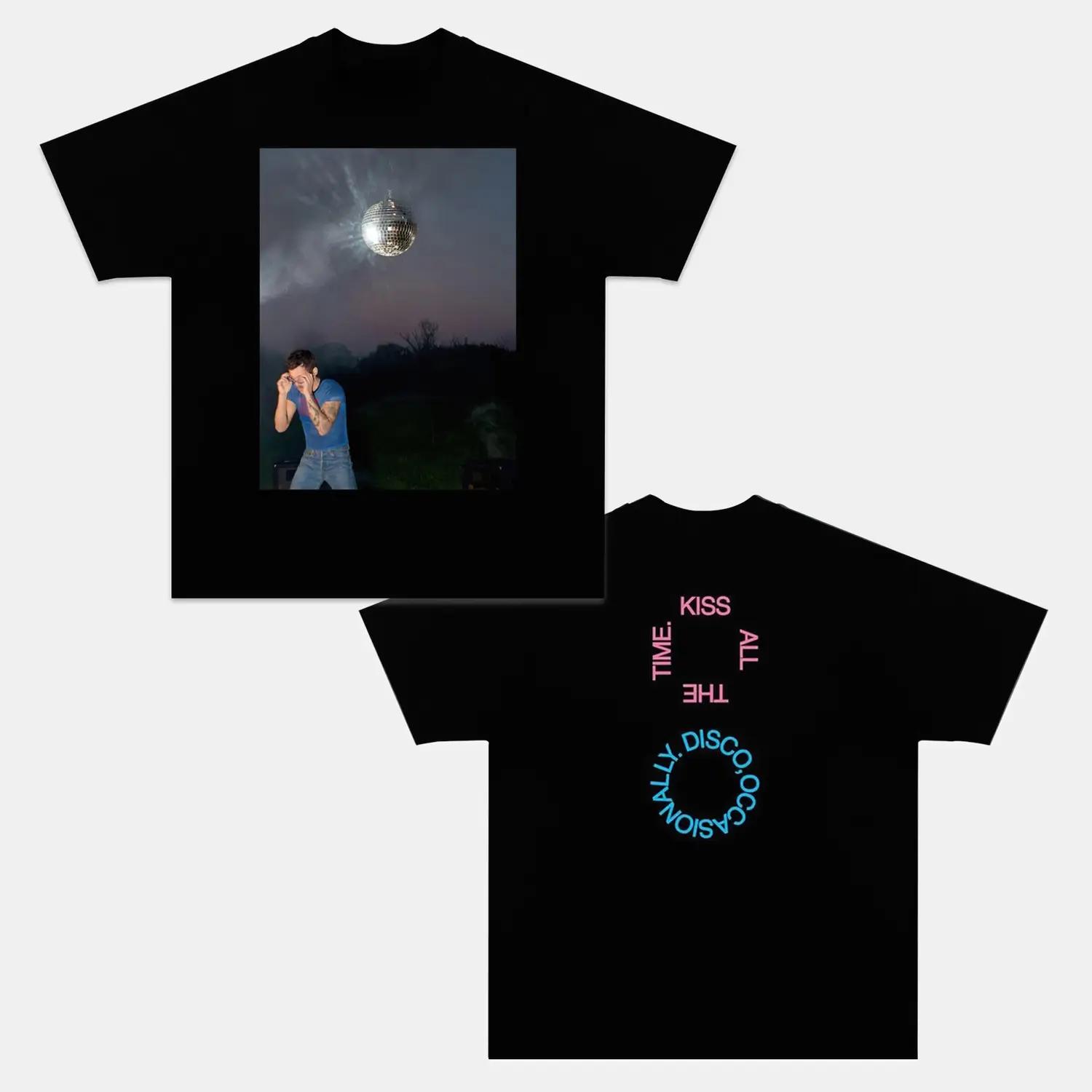 Harry Styles Kiss All the Time Disco Occasionally 2026 album Unisex 100%cotton shirt summer O-Neck Short Sleeve Tshirt fan gift