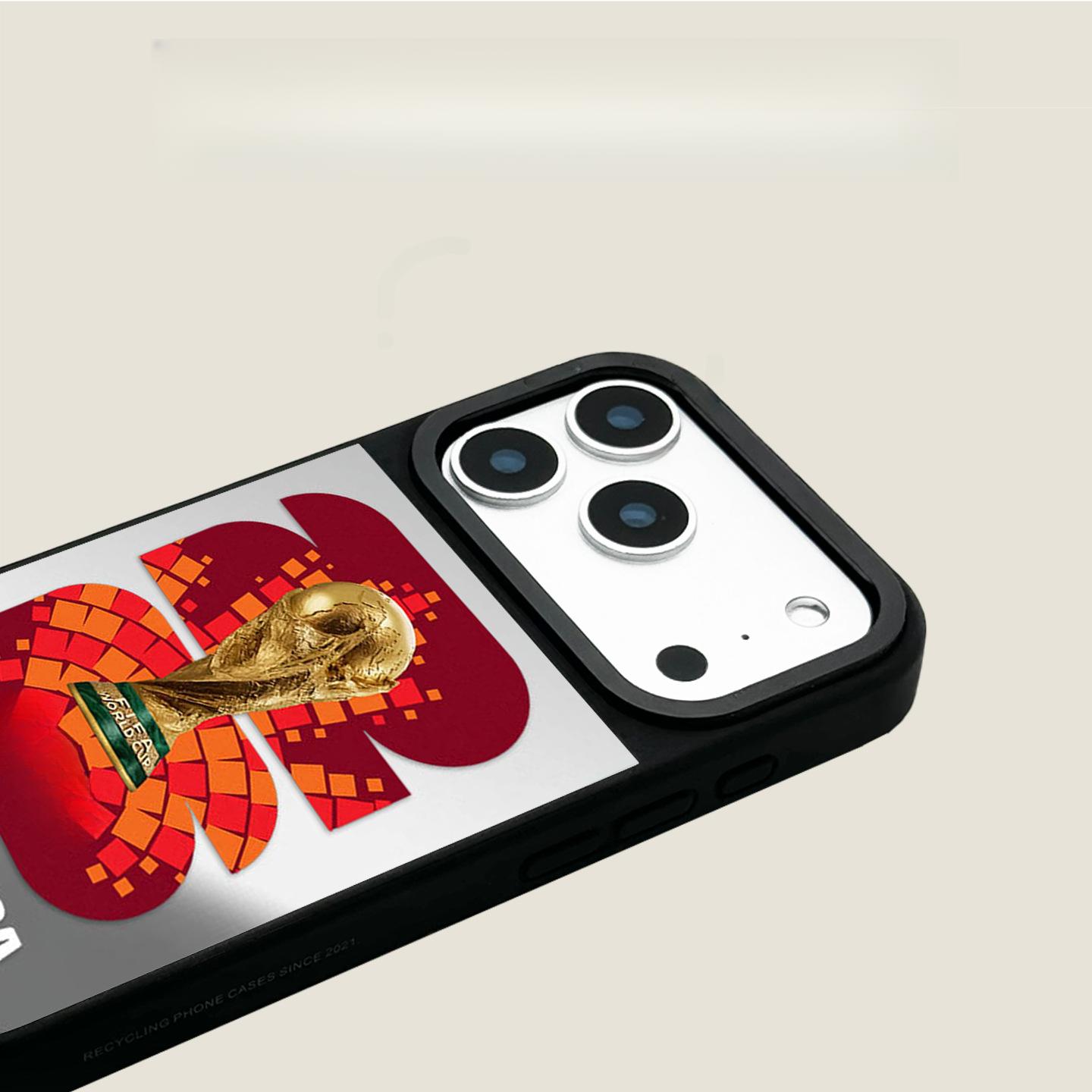 World Cup-themed iPhone 17 Pro Max phone case, magnetic, for Apple 16/15/14, silver frame, soft case