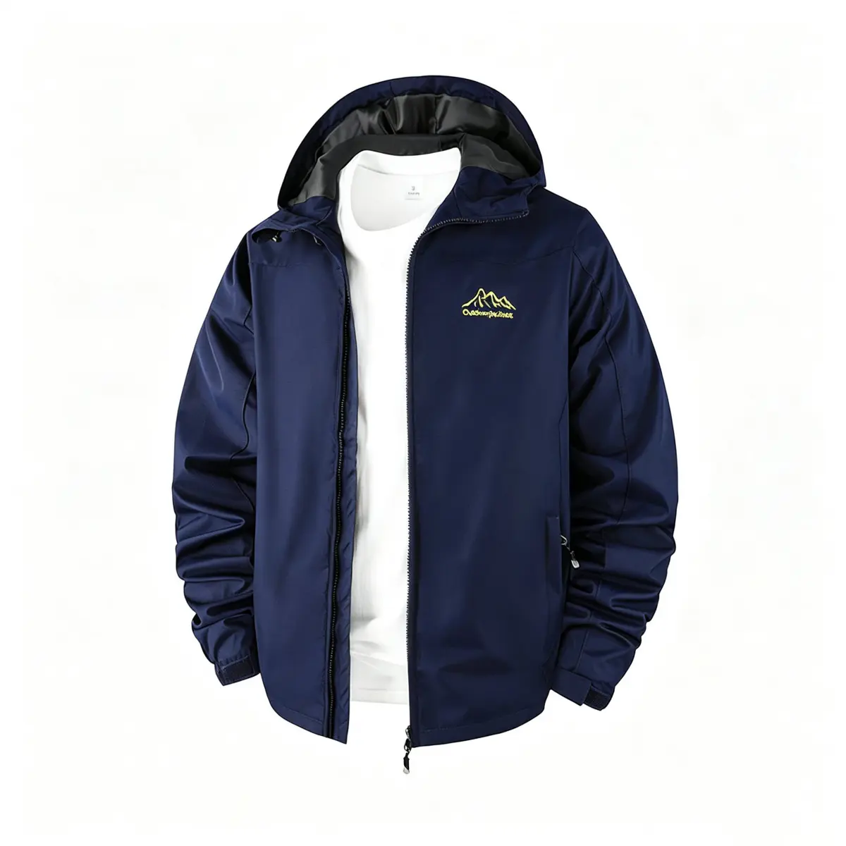 Men'S Plain Long Sleeve Jacket Black Coats Stylish Casual Fashionable Spring Fall TOP Fitted Shell Jackets Long-Sleeved Men Autumn Season Outerwear Daily Leisure Clothing Coat Cold Weather Wear Outdoor Jacket / Shell Jacket