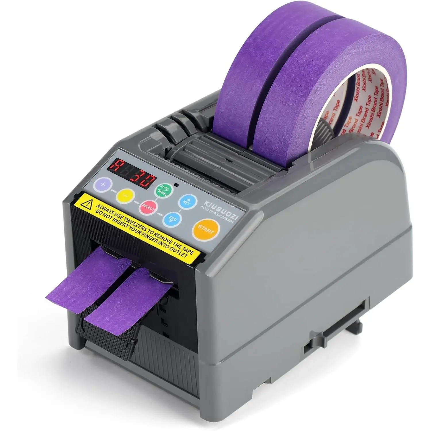 Automatic Ribbon Cutting Machine, Automatic Tape Dispenser, Tape Width 6-60mm, Length 5-999mm, Double-Sided Adhesive Cutter with Manual & Auto Ideal for Business & Home
