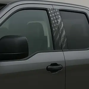 Car Column Sticker with American Flag Vinyl Design, Vehicle Decal, Outdoor Car Sticker, Window Sticker, Truck Owner Decor