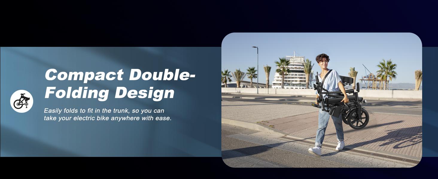 US 2025 Electric Bike for Adults 48V 10.4/15.6 Ah Folding Electric Bike 35/55 Mile Range 750W Peak Motor Up to 22 MPH, 14" 2 Seater Electric Bicycle with Multi-Shock Absorption, E-Bikes for Commute, Smart APP US 2025 Electric Bike for Adults 48V 10.4/15.6 Ah Folding Electric Bike 35/55 Mile Range 750W Peak Motor Up to 22 MPH, 14" 2 Seater Electric Bicycle with Multi-Shock Absorption, E-Bikes for Commute, Smart APP