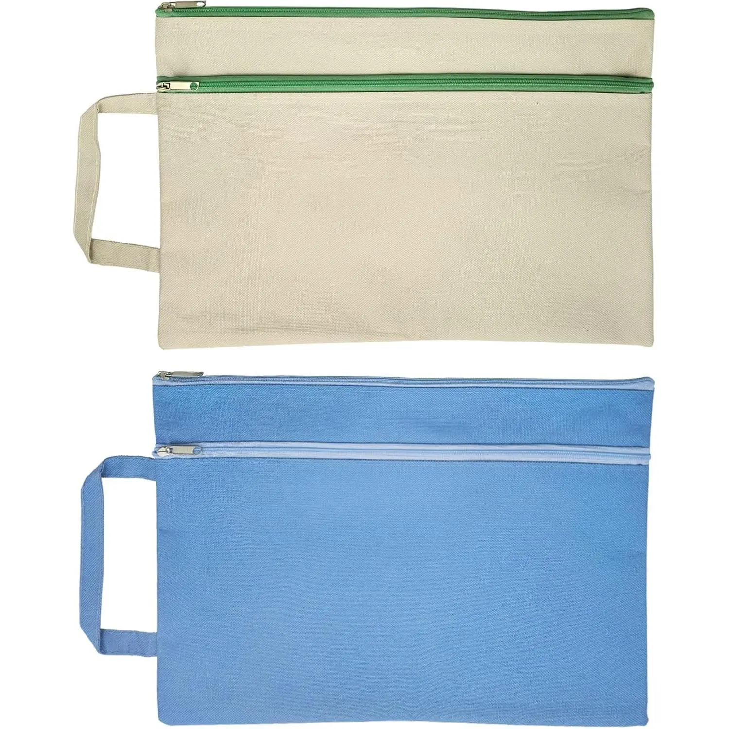 A4 Mesh Zipper Pouch, Waterproof File Bag with Handle,Foldable Document Organizer for School, Office, Travel - Durable Folder with Puzzle Project/Cross Stitch (2)