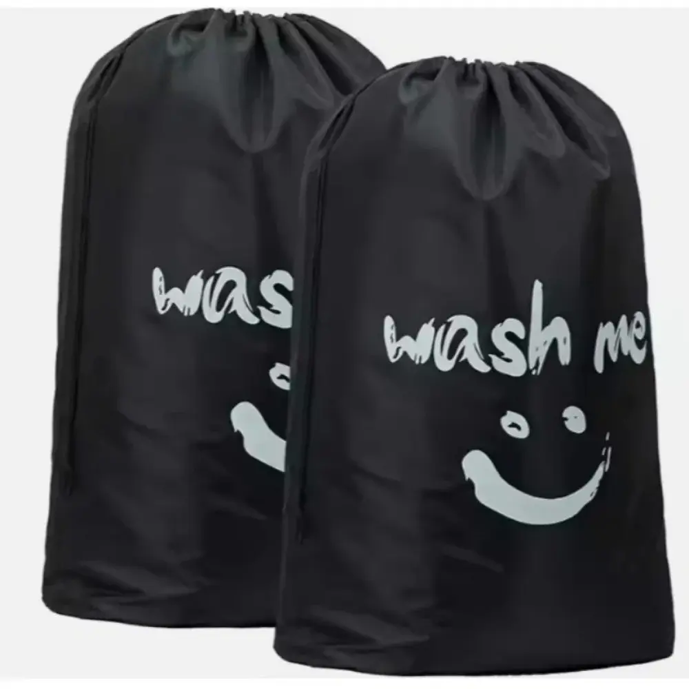 2-Pack Home Laundry Bags, Travel Storage Bag, Dirty Clothes Organizer, Drawstring Large Capacity Pouch
