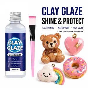 Natural Drying Clay Water-Based Gloss Finish, DIY Handmade Handicraft Craft Art Pottery Soft Clay, Figurine Modeling Sealant, Brightening Oil