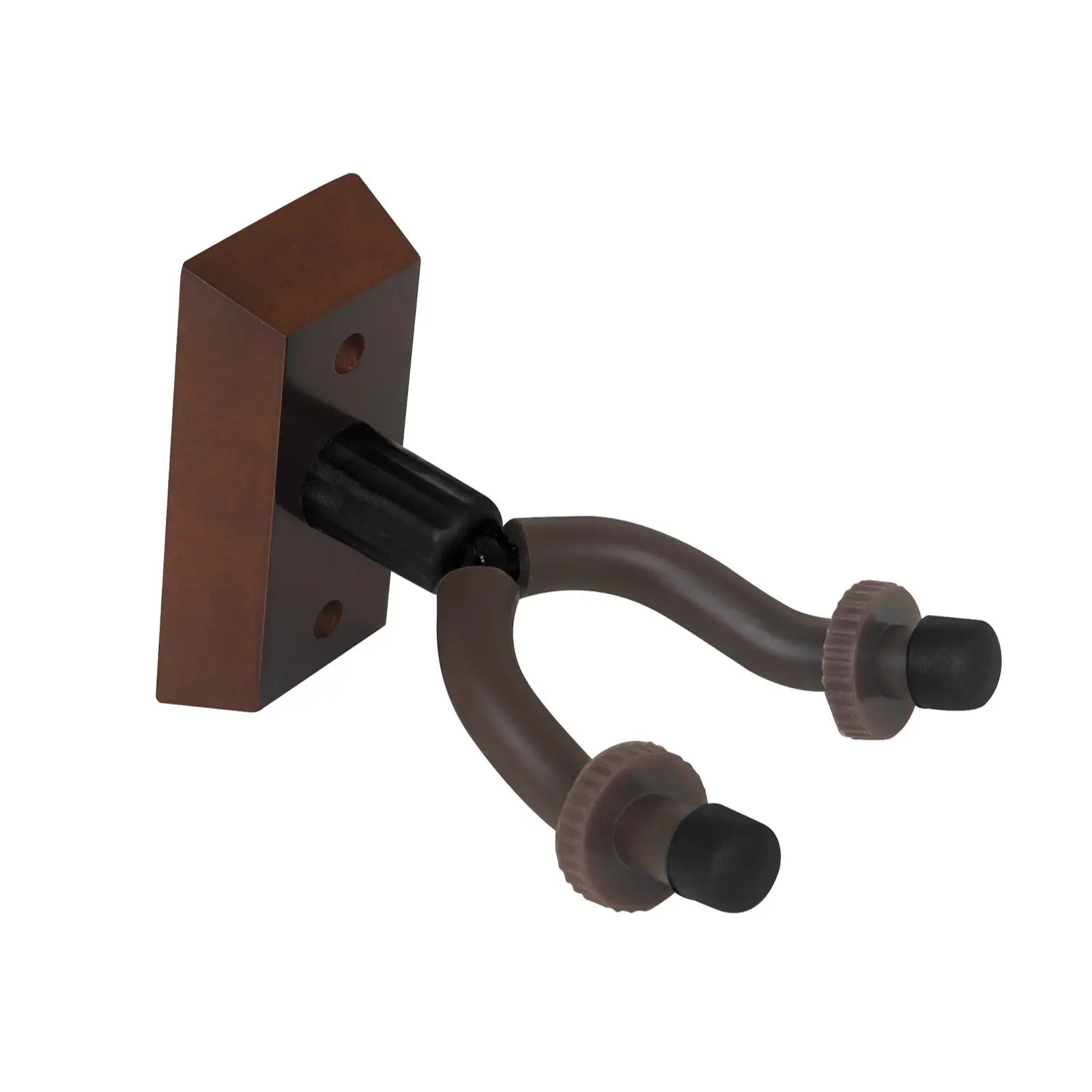 Detachable Guitar Hanger with Walnut Wood Base, Stable Wall Mount Instrument Holder, Easy Installation & Disassembly, Anti-slip Design, Practical Display Accessory for Guitar, Ukulele and String Instruments Storage