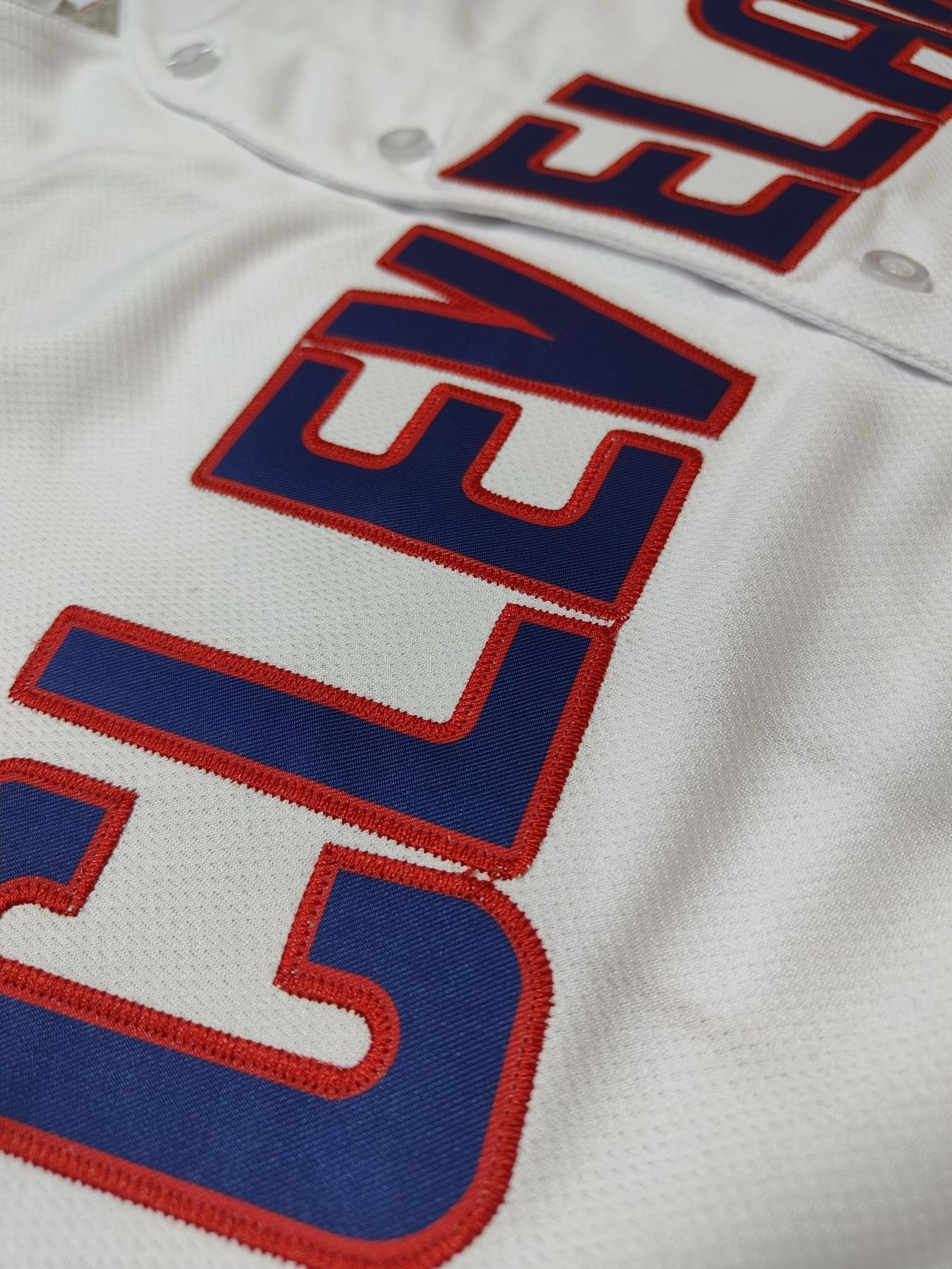 Men's Letter & Number Embroidery Button Front Baseball Lightweight Jersey, Loose Comfortable Breathable Short Sleeve V Neck Outdoor Sports Tee, Men's Sports Clothing for Training