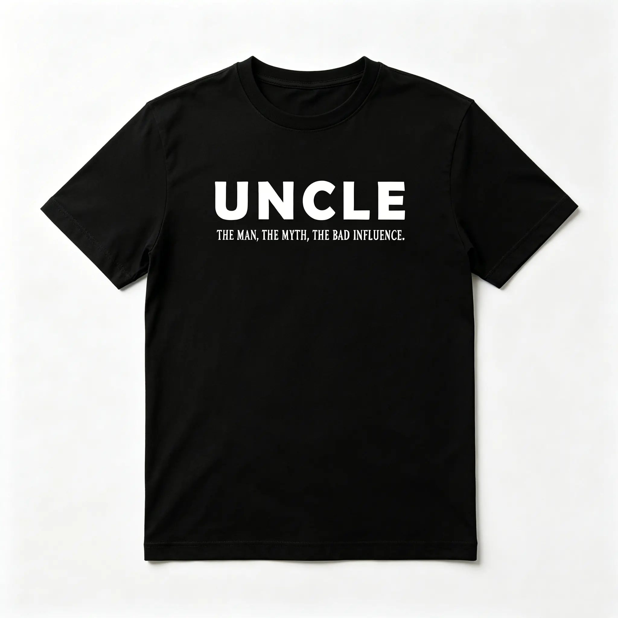 100% Cotton Unisex Round Neck Short-Sleeve T-Shirt - Humorous "Uncle" Graphic For Summer Men's Basic TeesSoft Fabric,Fathersday Gift
