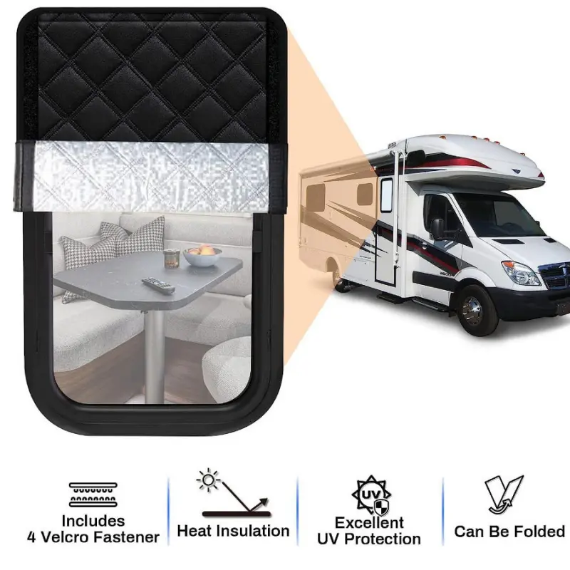 1pc Foldable RV Door Privacy Sun Shade Screen, Lightweight Side Sun Block Visor, Easy Store Windshield Screen for RV Camper Travel Trailer Outdoor Camping Travel Gear, Side Window Sunshade, Foldable Sunshade Cover