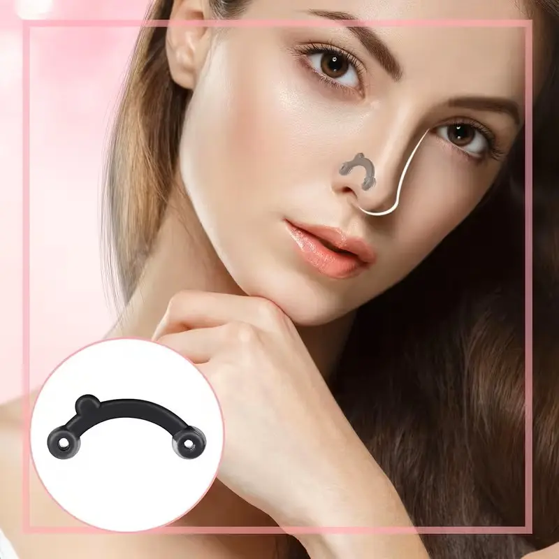 Silicone Nose Pad Heightening Set, 3D Invisible Nose Support, 6 Nose Clips, 2 Removers, Reusable, No Power Needed, Ideal for Travel and Home Use, Noseclip