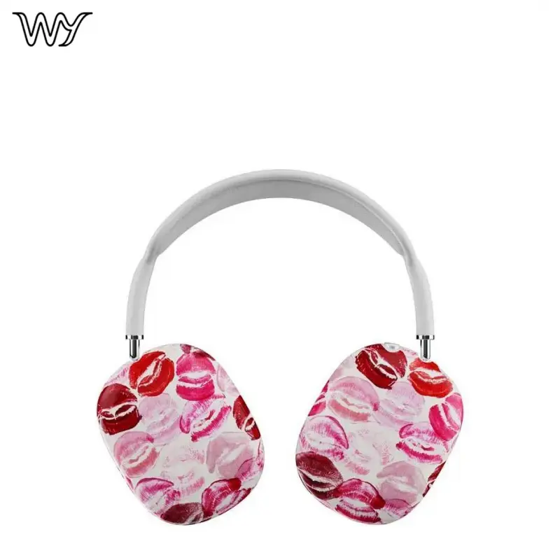 Wildflower Kensington Limited Edition Pink Lip Pattern Non-Woven Plastic Phone Case & AirPods Max Shield - Trendy, Durable Mobile & Audio Accessory Protection