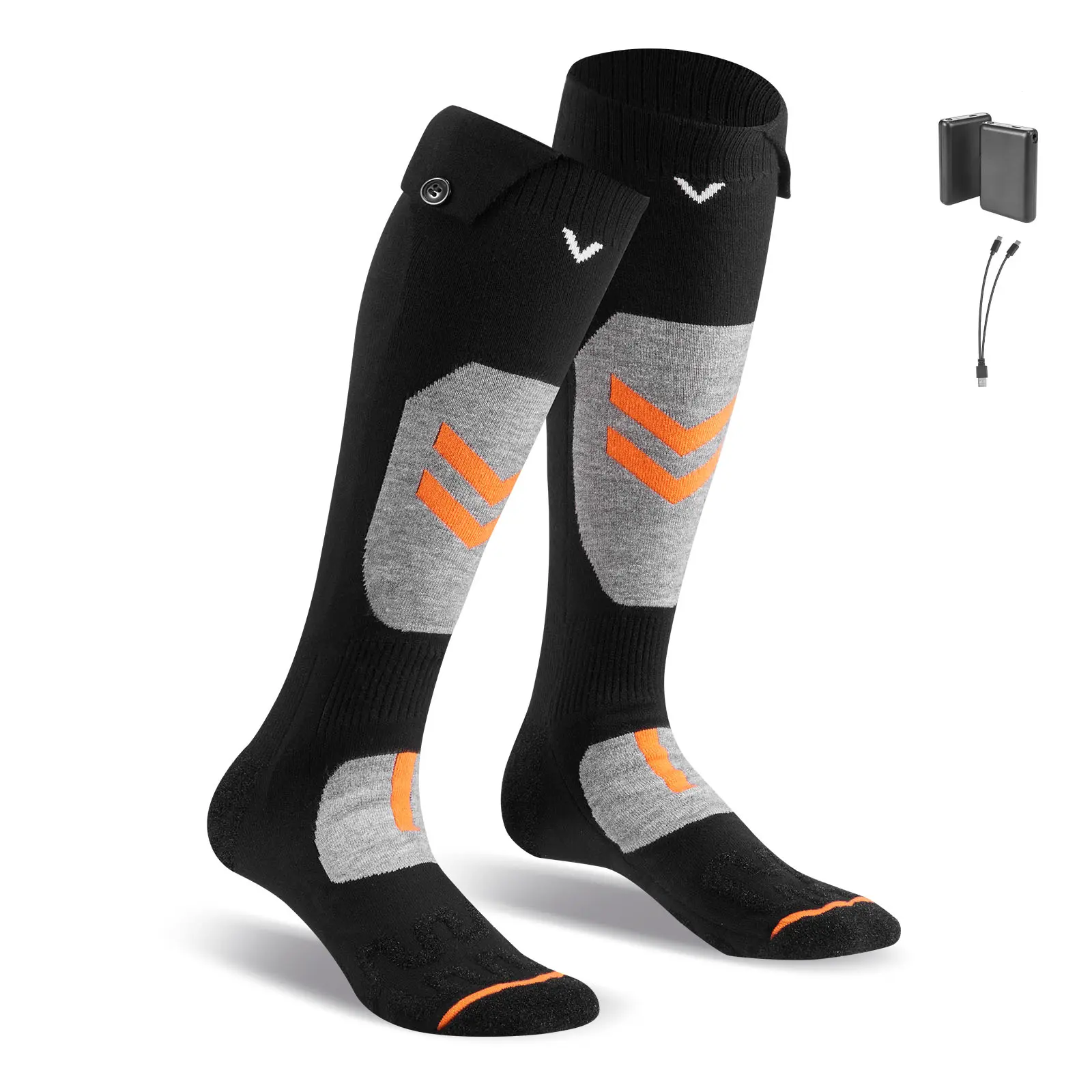 Heated Socks, Small Size, 5000mAh Battery Rechargeable Heating Socks with 4 Heating Levels, Electric Heated Sock with APP Control for Men Women, Foot Warmer for Hunting Riding Camping Hiking