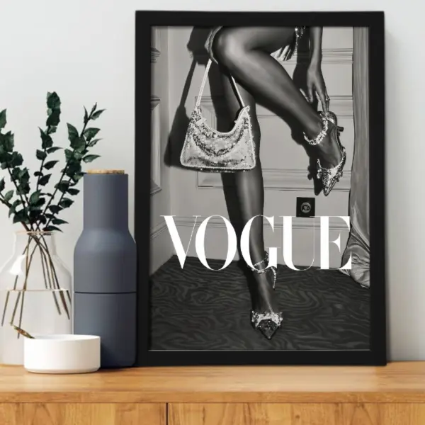 Vogue-Inspired Black and White Female Body Canvas Poster - Demon Slayer Cover Art, Modern Feminine Home Decor for Bedroom, Beauty Studio, Luxury Wall Decoration (Home Supplies, Posters & Prints)