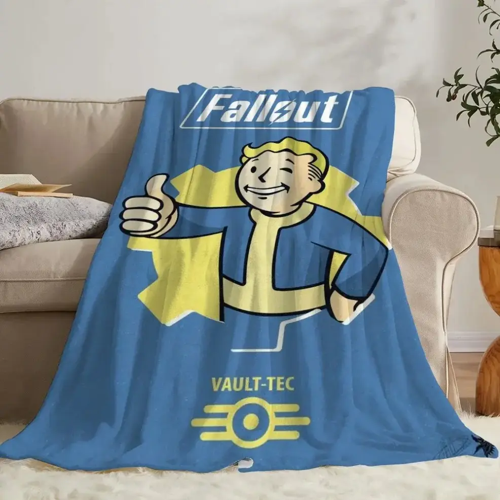 Post‑Apocalyptic Game‑Inspired Art Flannel Blanket, Luxury Microfiber Throw Blanket for Baby, Kids & Adults, for Sofas Bedroom Nap Home Decoration Bedding Throws, Ideal Holiday Birthday Gift birthday gift Comfort Blanket