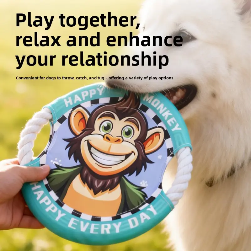 Dog Frisbee Dog Training Frisbee Hemp Rope Canvas Durable Chew Toy for Self-Entertainment and Interactive Play for Teddy, Border Collie, Alaskan Malamute, Golden Retriever, Small and Medium-Sized Dogs Buy One Get One Free
