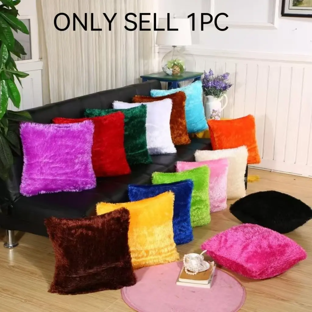 Originated from foreign markets, plush solid color glitter velvet throw pillows and cushions, soft for foreign supermarkets and foreign trade leather sofas Comfy Cushions Decorative Cushion
